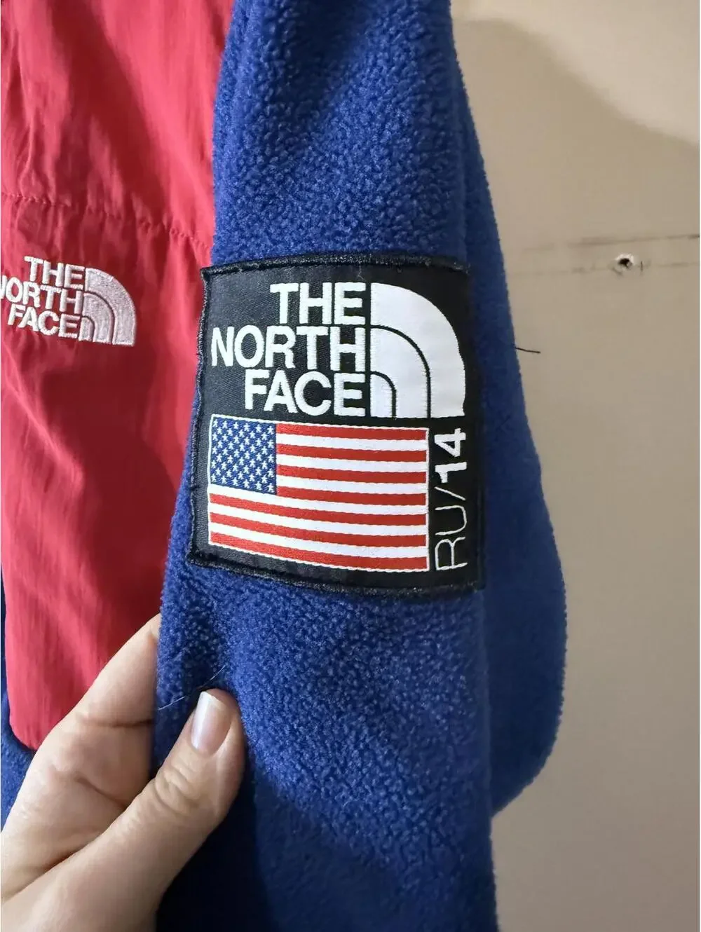 The North Face Women's Fleece Jacket Blue and Red RU 14 Denali